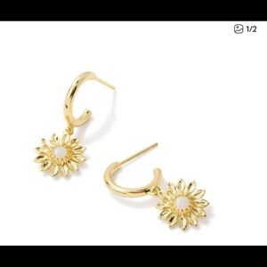 Hazel hoop earrings opalite white from Kendrascott #1746